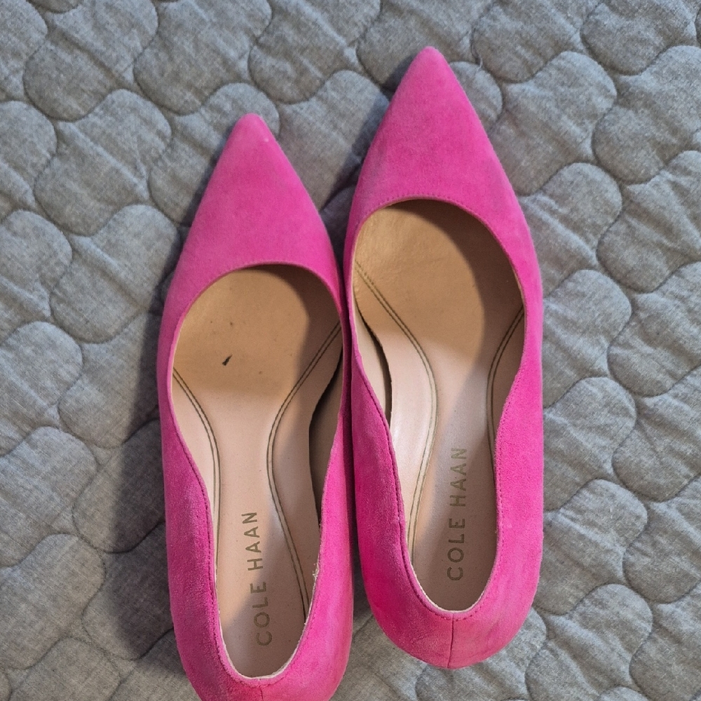 Cole Haan Fuchsia Suede Heels